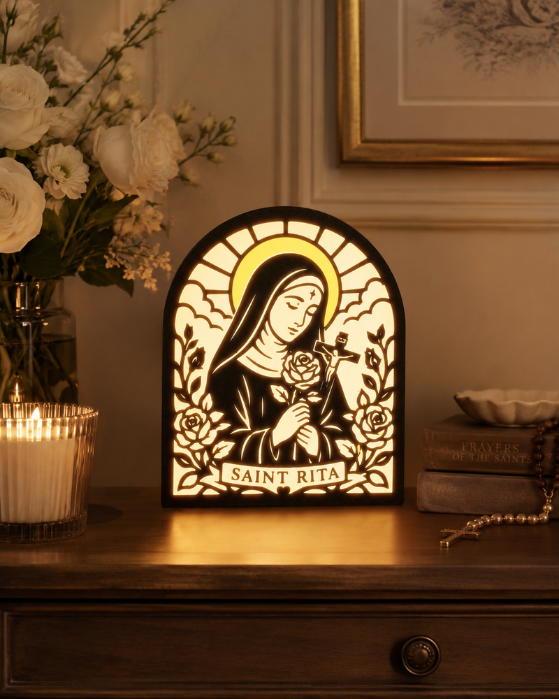 Saint Rita Rose Lightbox