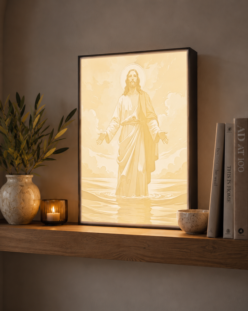 Jesus Over The Waters Lithophane